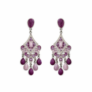 Swarovski kristállyal díszített tűzzománc fülbevaló