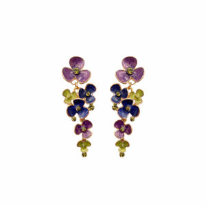 Swarovski köves virágos fülbevaló