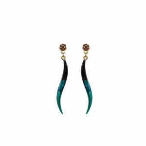 Swarovski köves tűzzománc fülbevaló