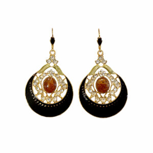 Swarovski köves tűzzománc fülbevaló