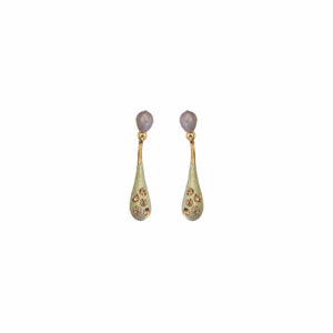 Swarovski köves tűzzománc fülbevaló