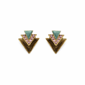 Swarovski köves tűzzománc fülbevaló