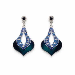 Swarovski köves tűzzománc fülbevaló