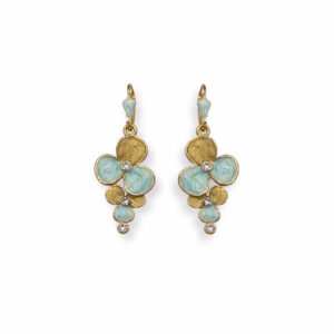 Swarovski köves virágos fülbevaló