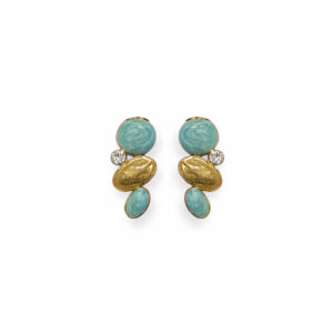 Swarovski köves tűzzománc fülbevaló