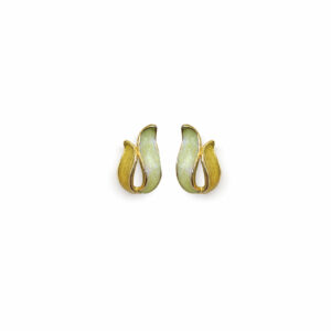 Tulipán alakú tűzzománc fülbevaló