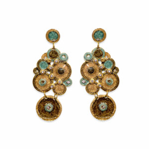 Swarovski köves tűzzománc fülbevaló