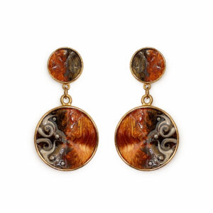 Tűzzománc fülbevaló