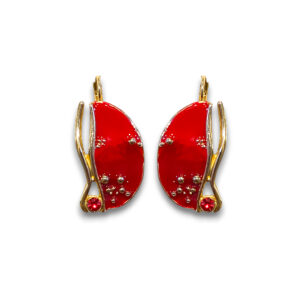 Swarovski köves tűzzománc fülbevaló