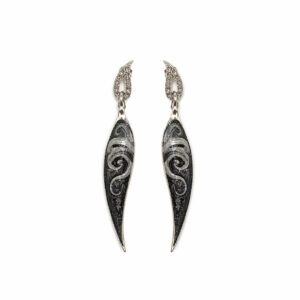 Swarovski köves tűzzománc fülbevaló